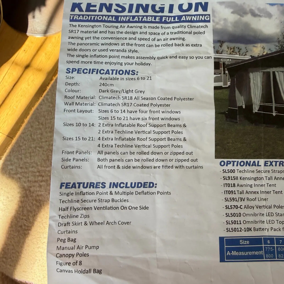 Air Awning Size 16 1025-1050 - Image 3