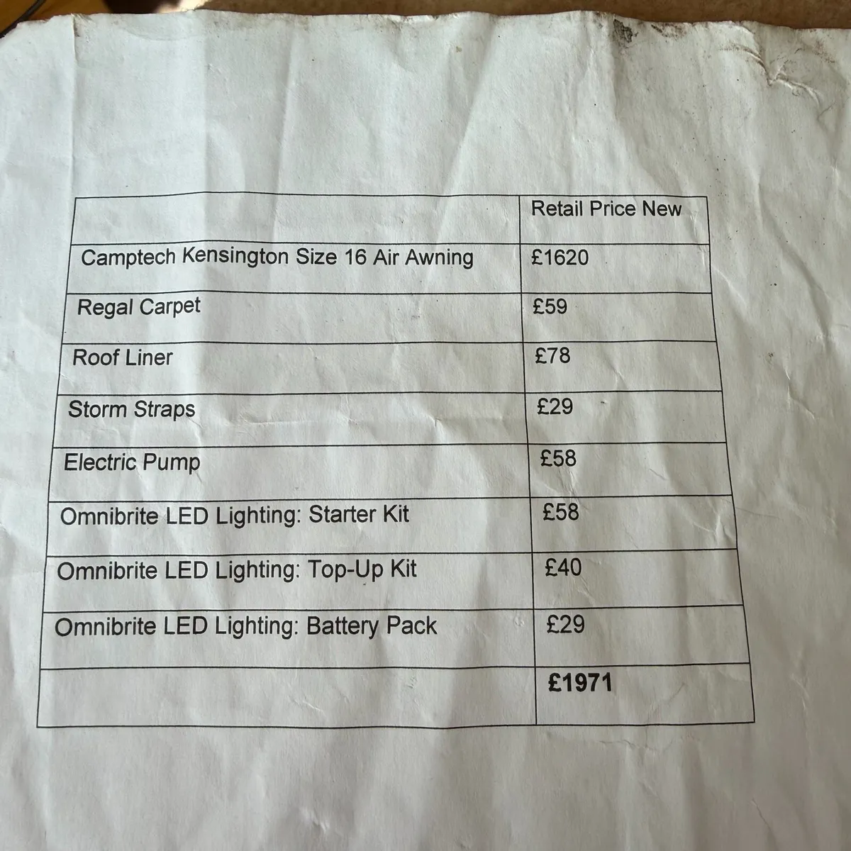 Air Awning Size 16 1025-1050 - Image 4