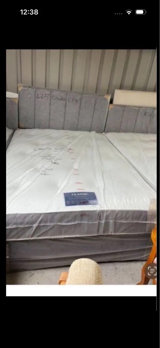 New divan beds with mattress and headboard - Image 2