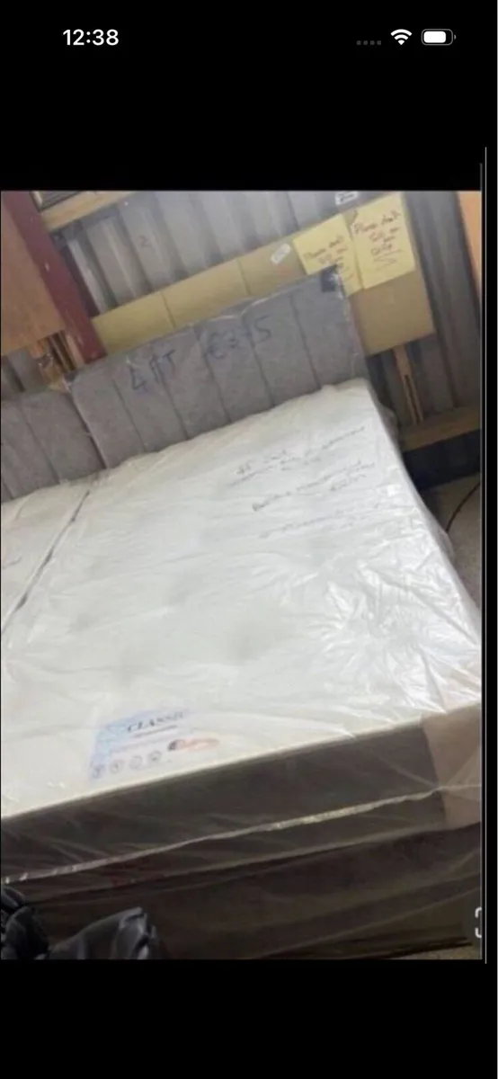 New divan beds with mattress and headboard - Image 1