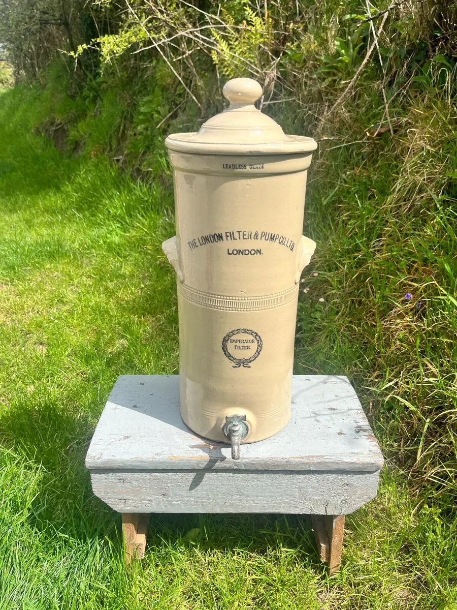 Antique Stoneware London Imperial Filter Water Urn - Image 1