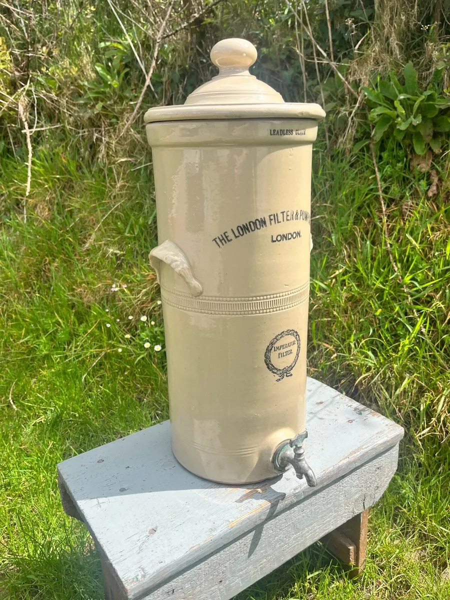 Antique Stoneware London Imperial Filter Water Urn - Image 2
