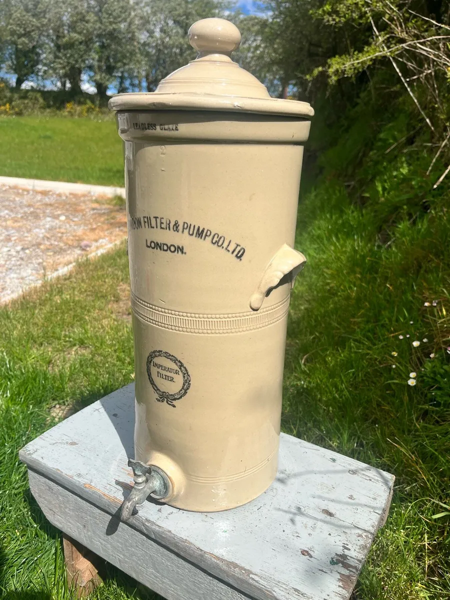 Antique Stoneware London Imperial Filter Water Urn - Image 3