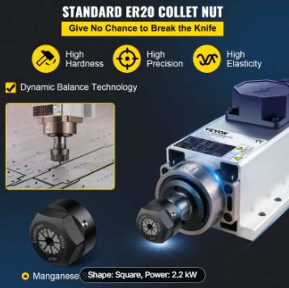 Air Cooled Spindle Motor 2.2KW - Image 4