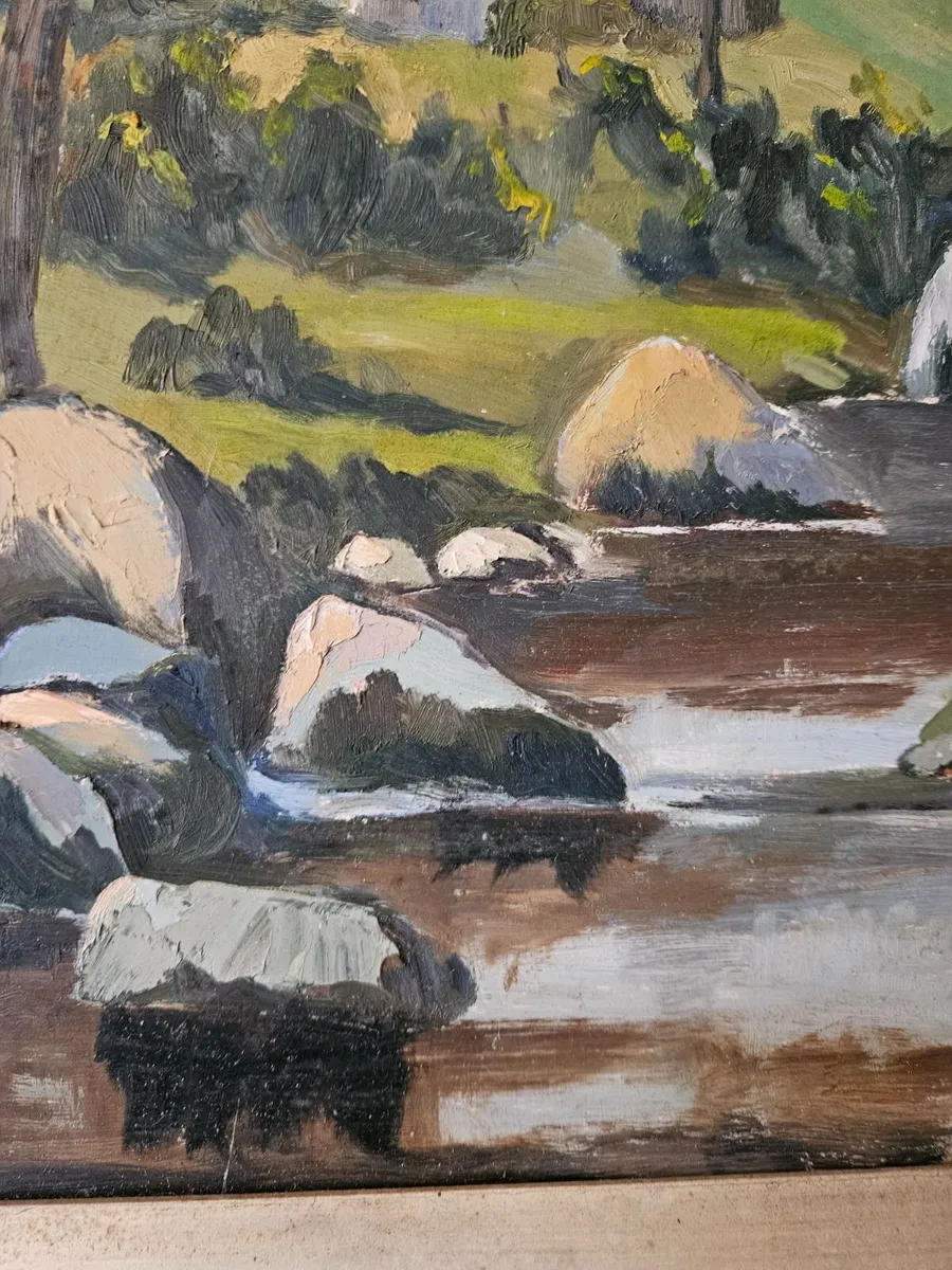 Vintage Picture Oil on Canvas - Image 4