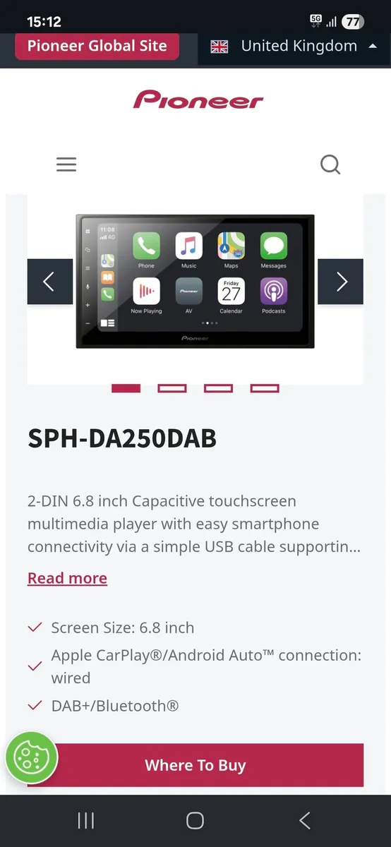 Pioneer 6.8" 2DIN Android / Apple Touchscreen - Image 3