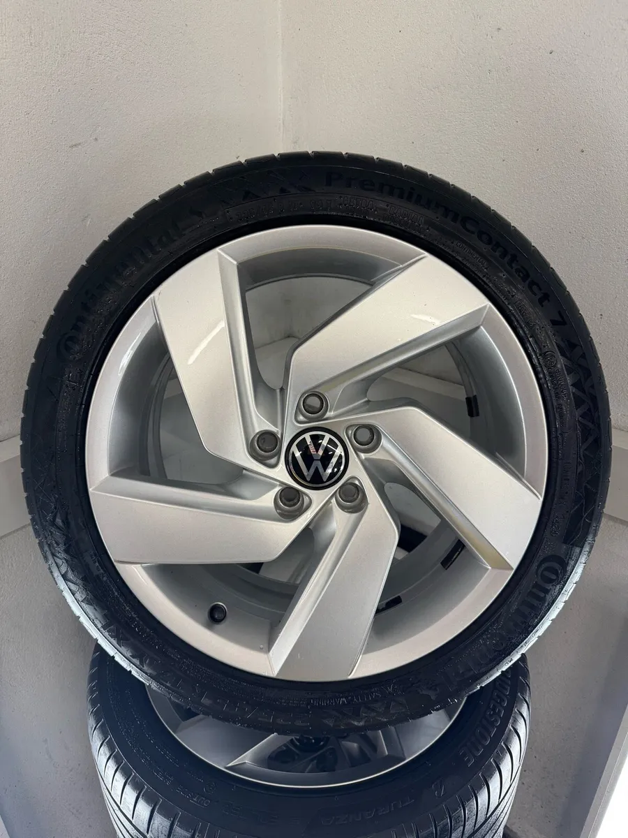 GENUINE 17” Volkswagen R-Line Alloys & Tires - Image 1