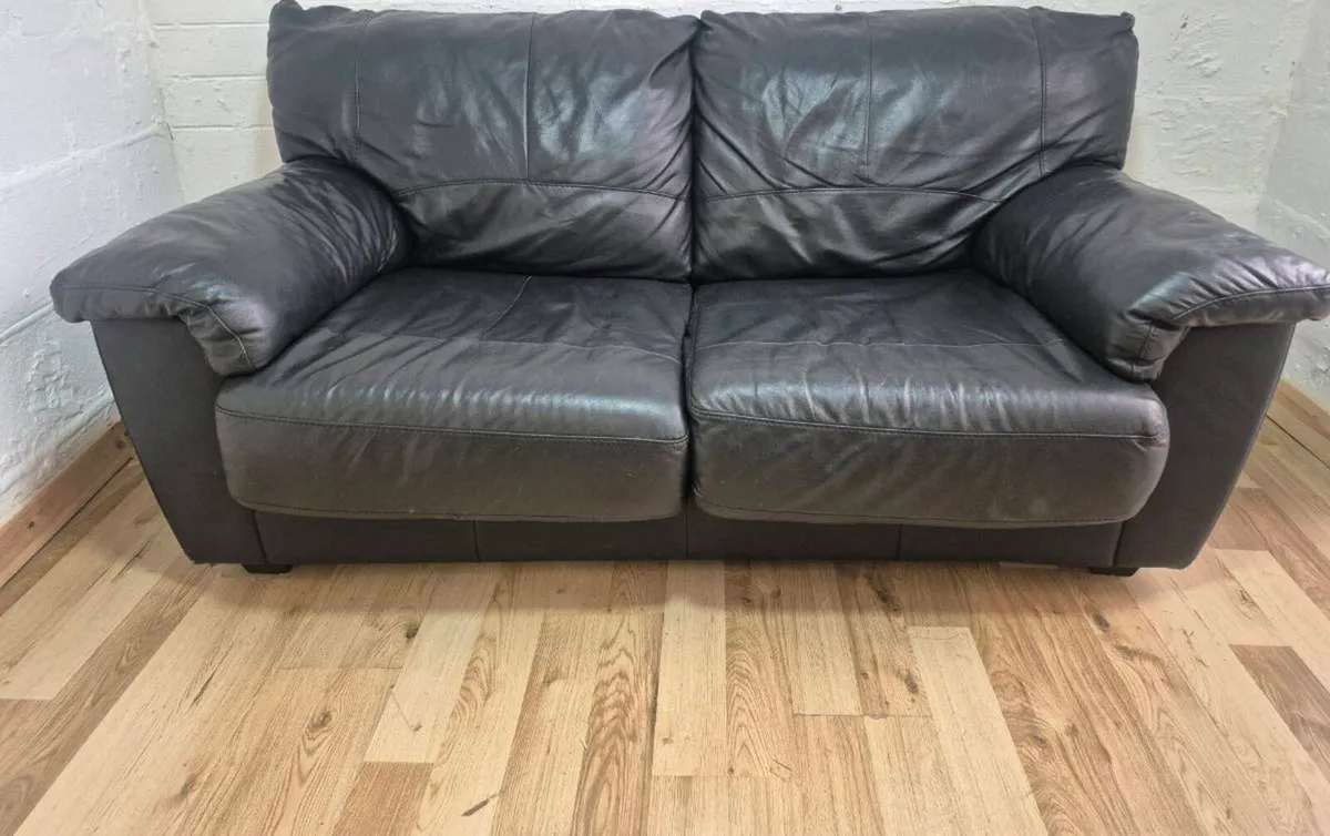 Real Leather Sofabed ,Dublin Delivery - Image 2