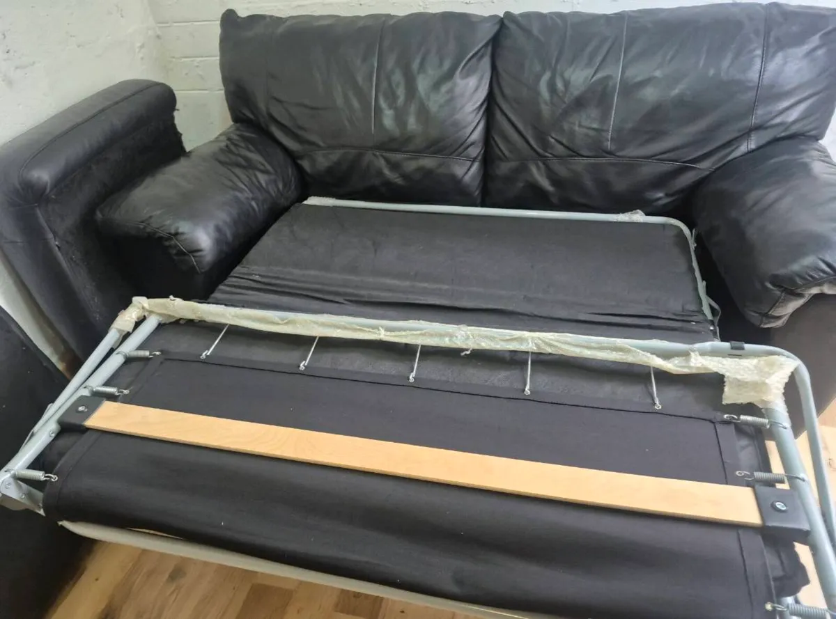 Real Leather Sofabed ,Dublin Delivery - Image 4