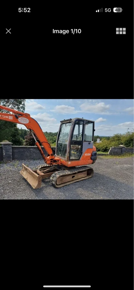 Hitachi ex30 and plant trailer - Image 1