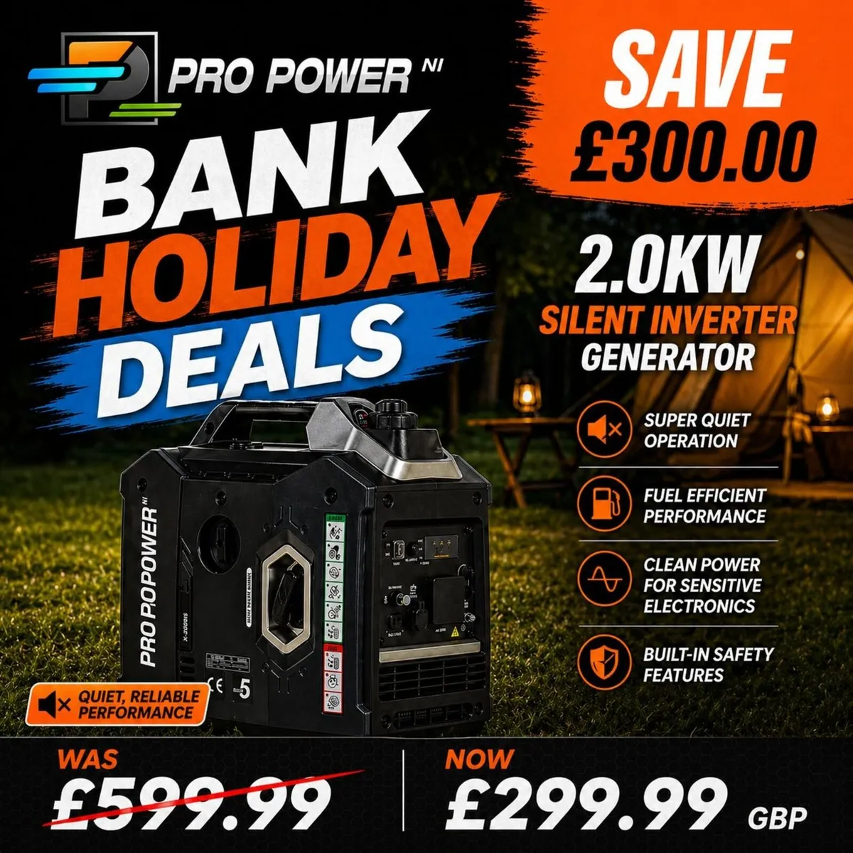 Bank Holiday Deal - 2KW Silent Generator - Image 1