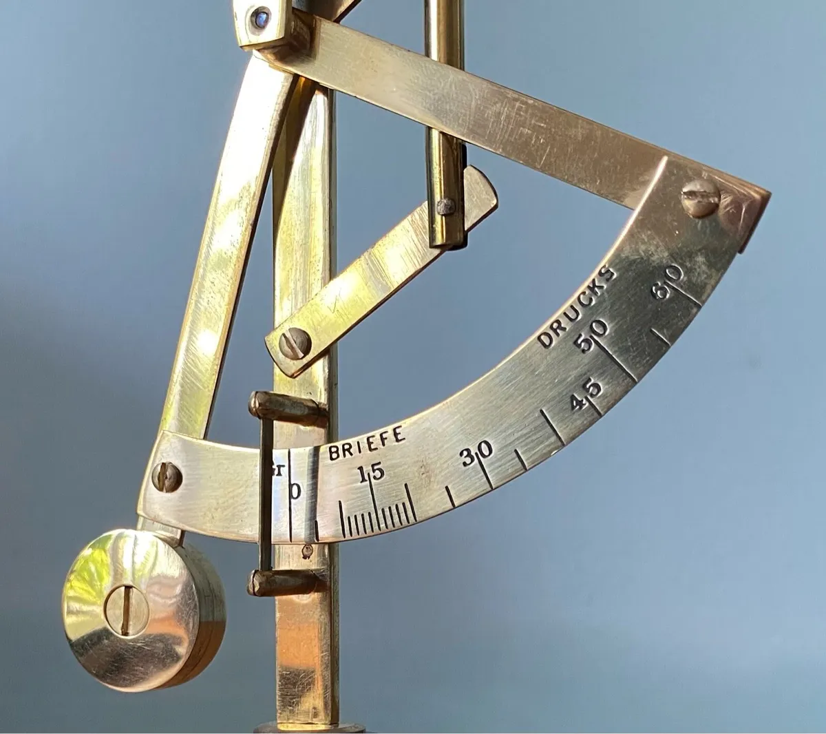 Reproduction Brass Quadrant Pendulum Letter Scale - Image 4