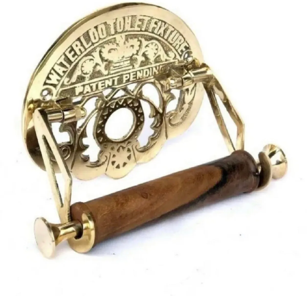 Antique Style Brass Toilet Roll Holder NEW - Image 2