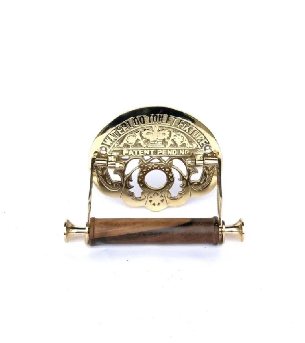 Antique Style Brass Toilet Roll Holder NEW - Image 3