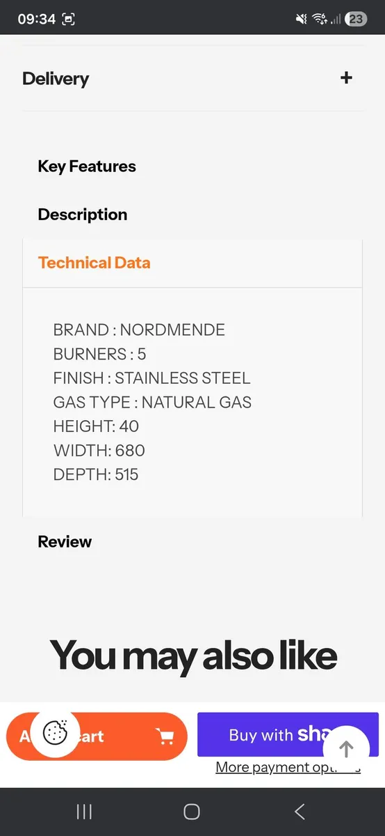 5 ring gas hob - Image 2