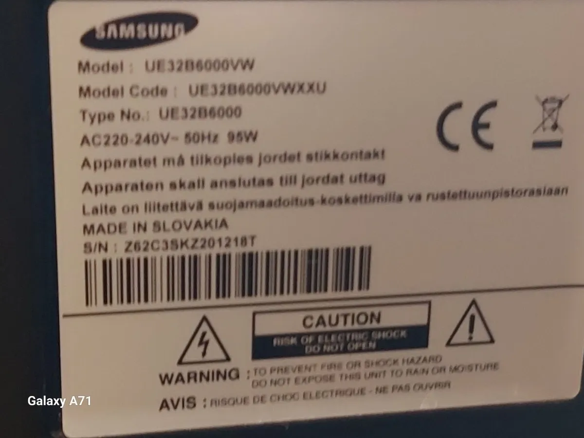 Samsung 32 inch TV, Model UE32B6000V, 4 HDMI, USB - Image 4
