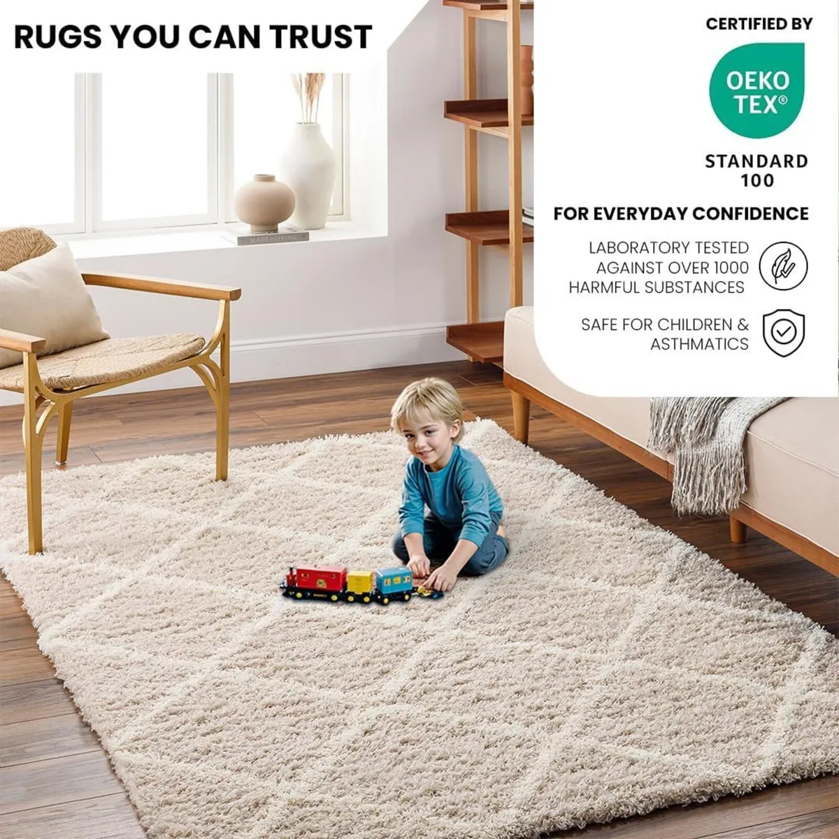 Trakai Shaggy Rug - Modern Berber Rugs Living - Image 3