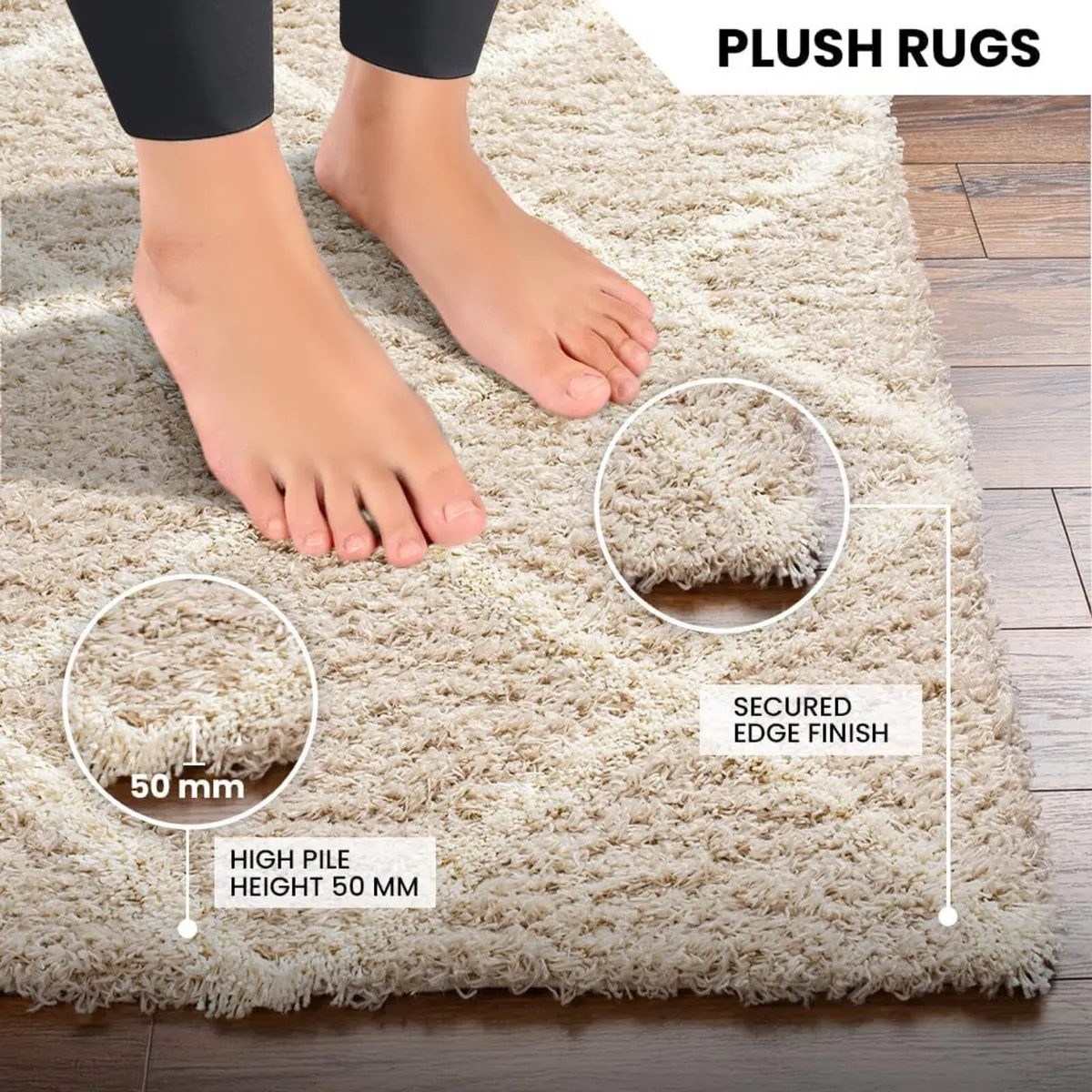 Trakai Shaggy Rug - Modern Berber Rugs Living - Image 4