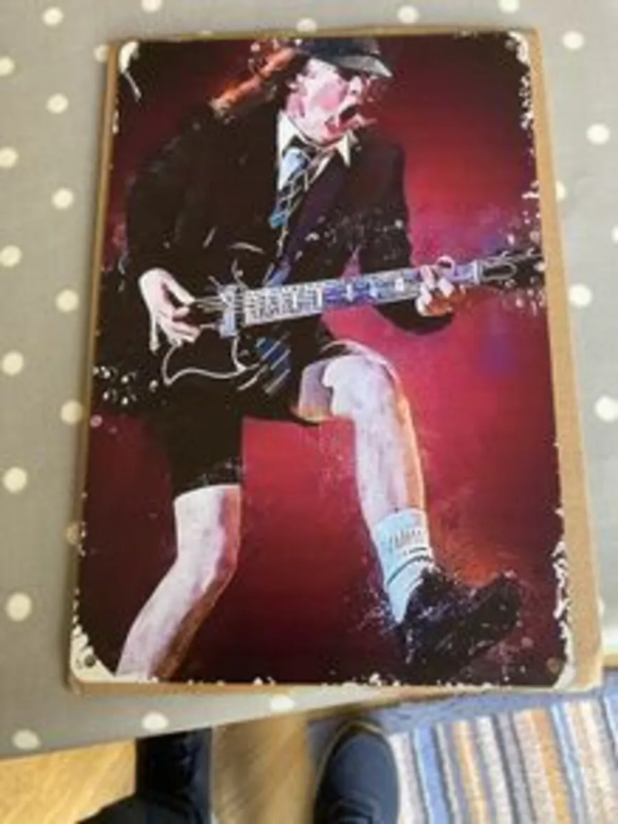 AC/DC Metal Wall Plaque