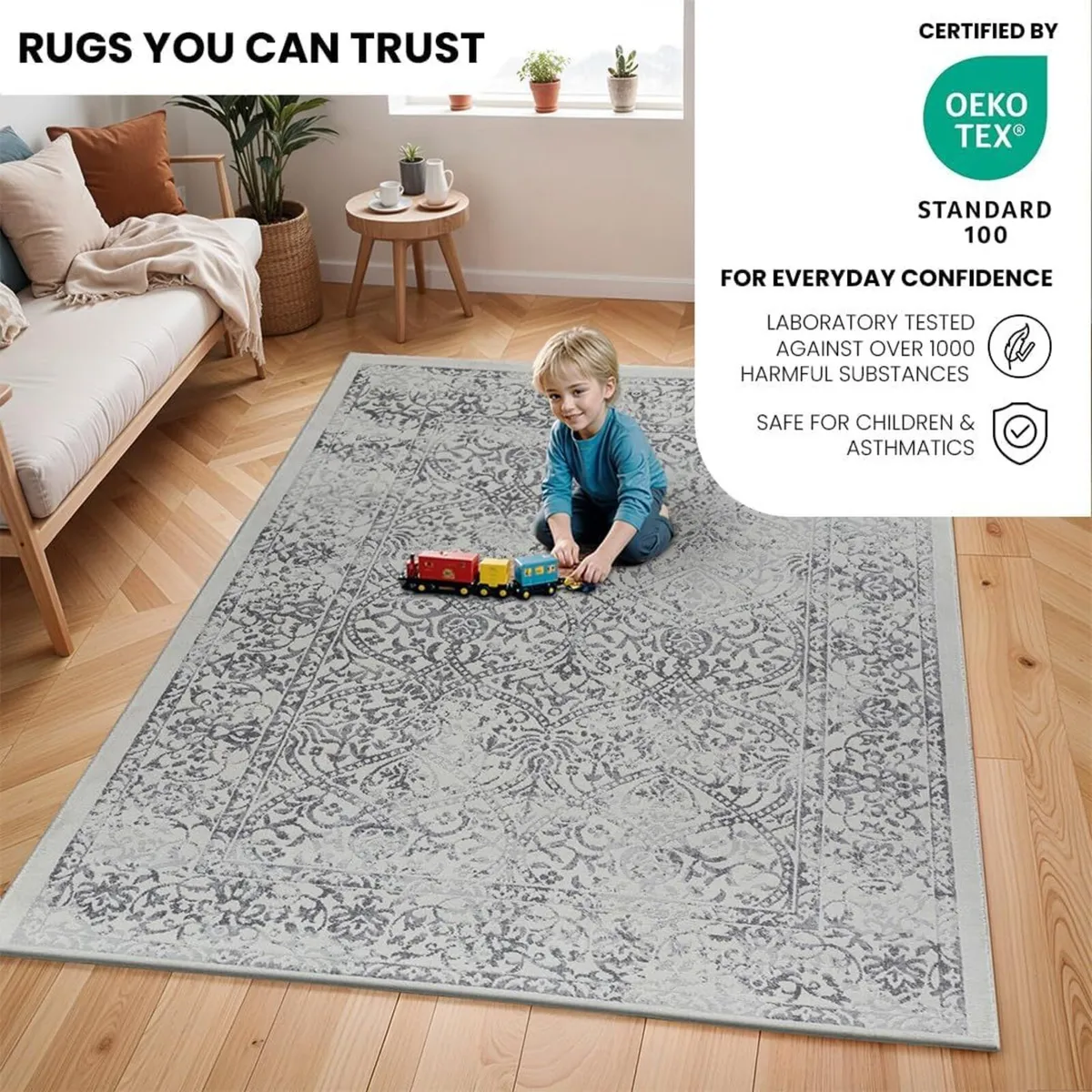 London Vintage Rug - Area Rugs Living Room - Image 3