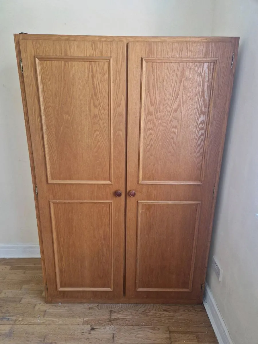 Double wooden wardrobe - Image 1