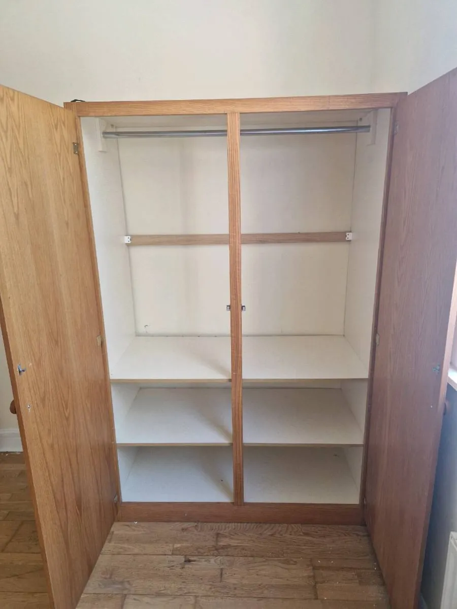 Double wooden wardrobe - Image 2
