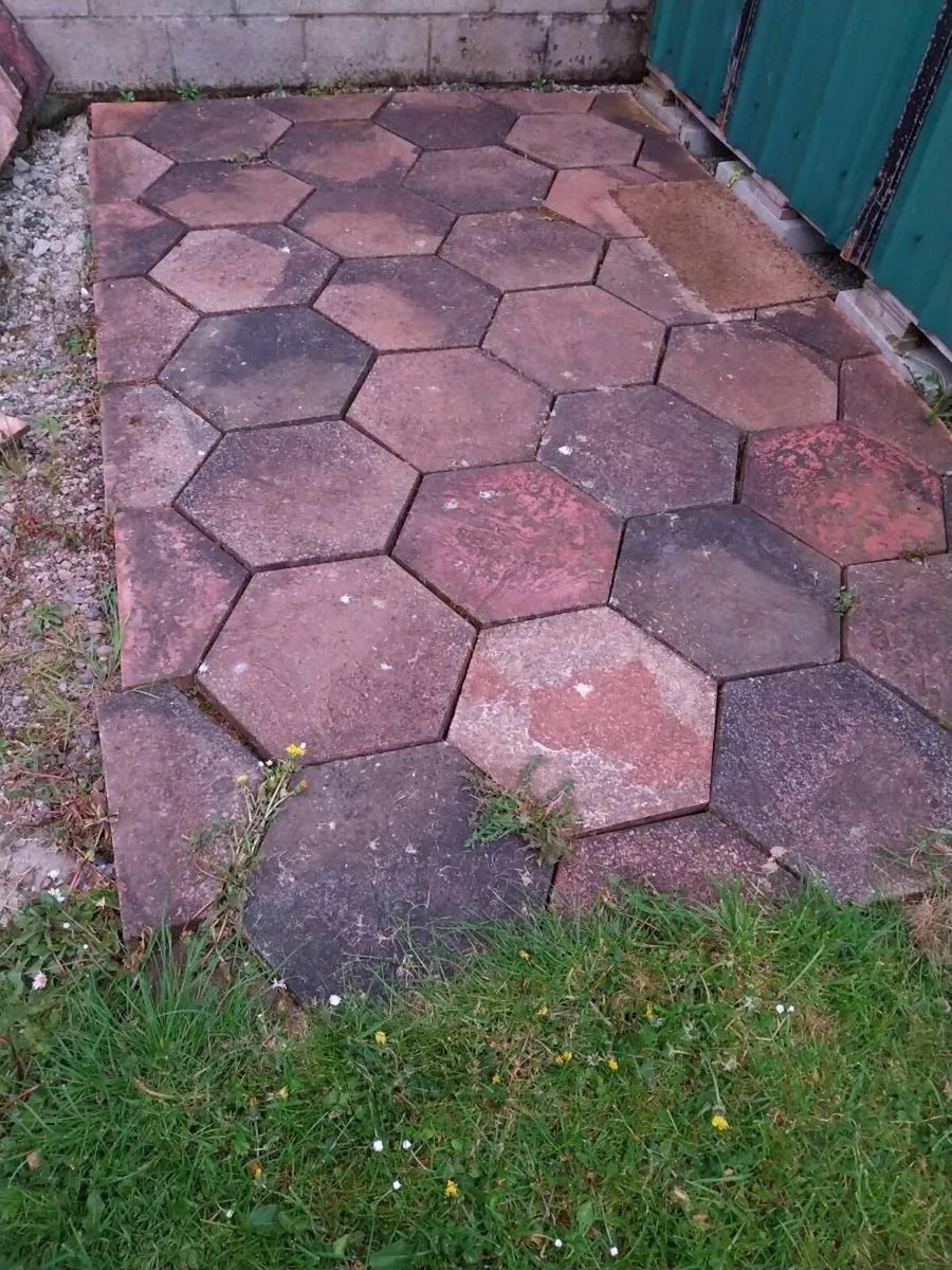 Hexagonal Garden patio slabs for sale. €1 each. - Image 1