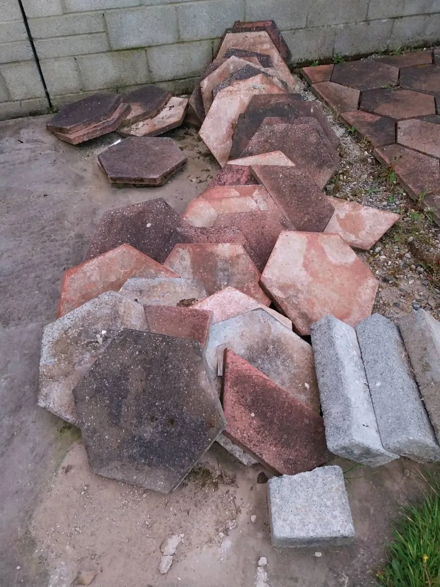 Hexagonal Garden patio slabs for sale. €1 each. - Image 3
