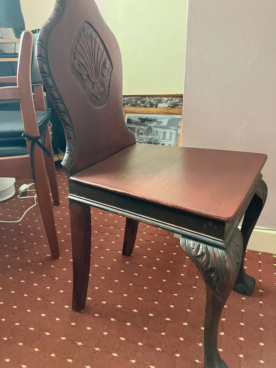 Antique hall chair - Image 2