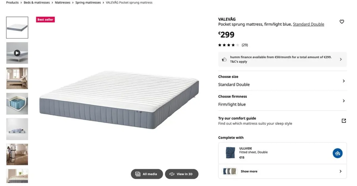 Double mattress bought from IKEA - Image 3