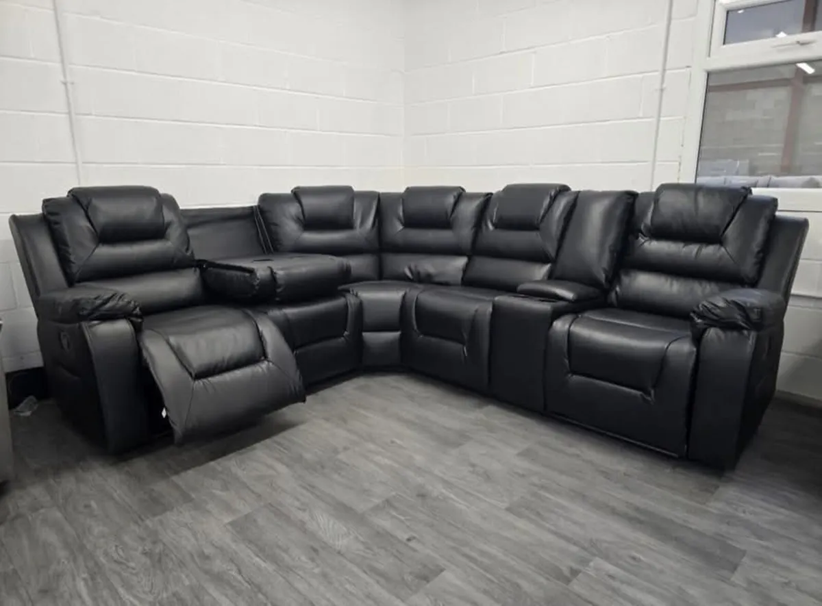 Axel Corner Leather Recliner Sofa - Image 4