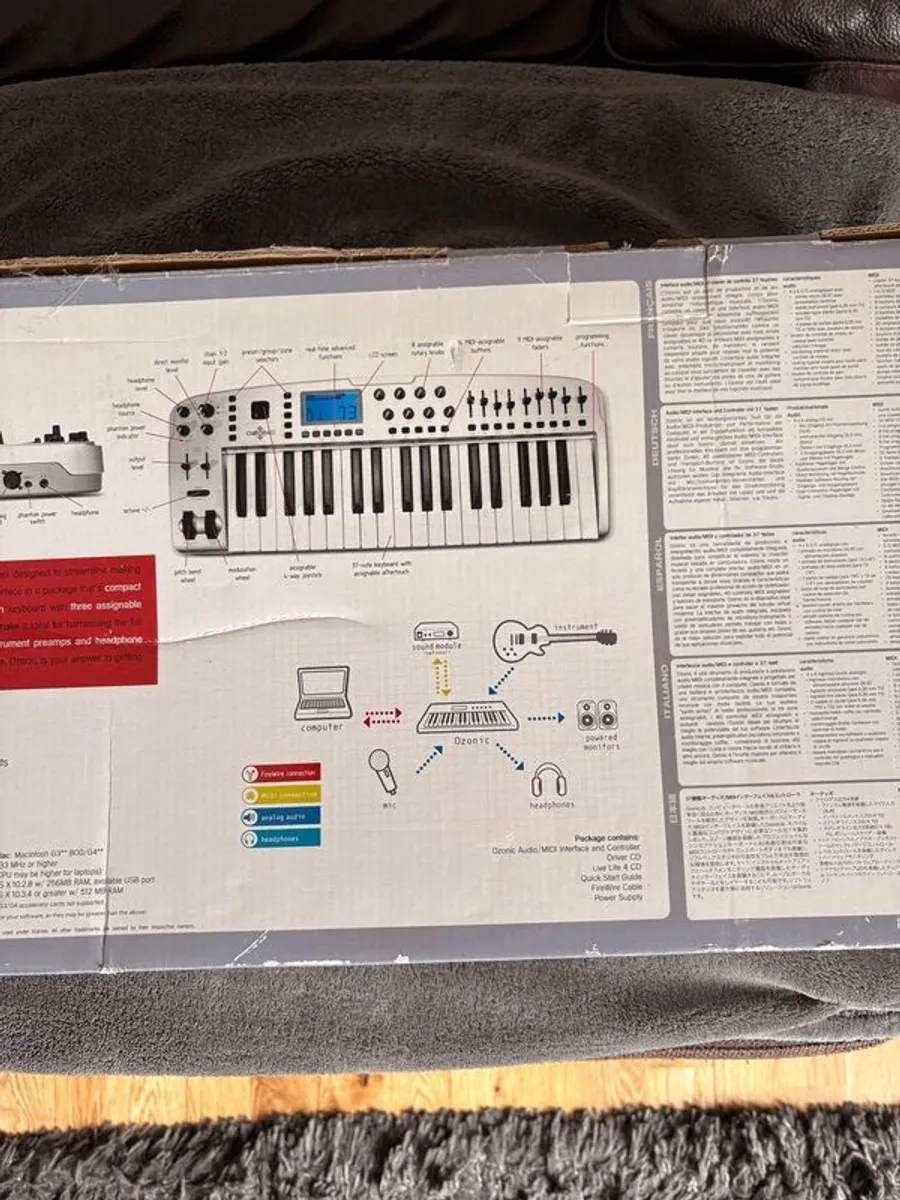 Maudio ozonic midi FireWire keyboard interface and controller - Image 3