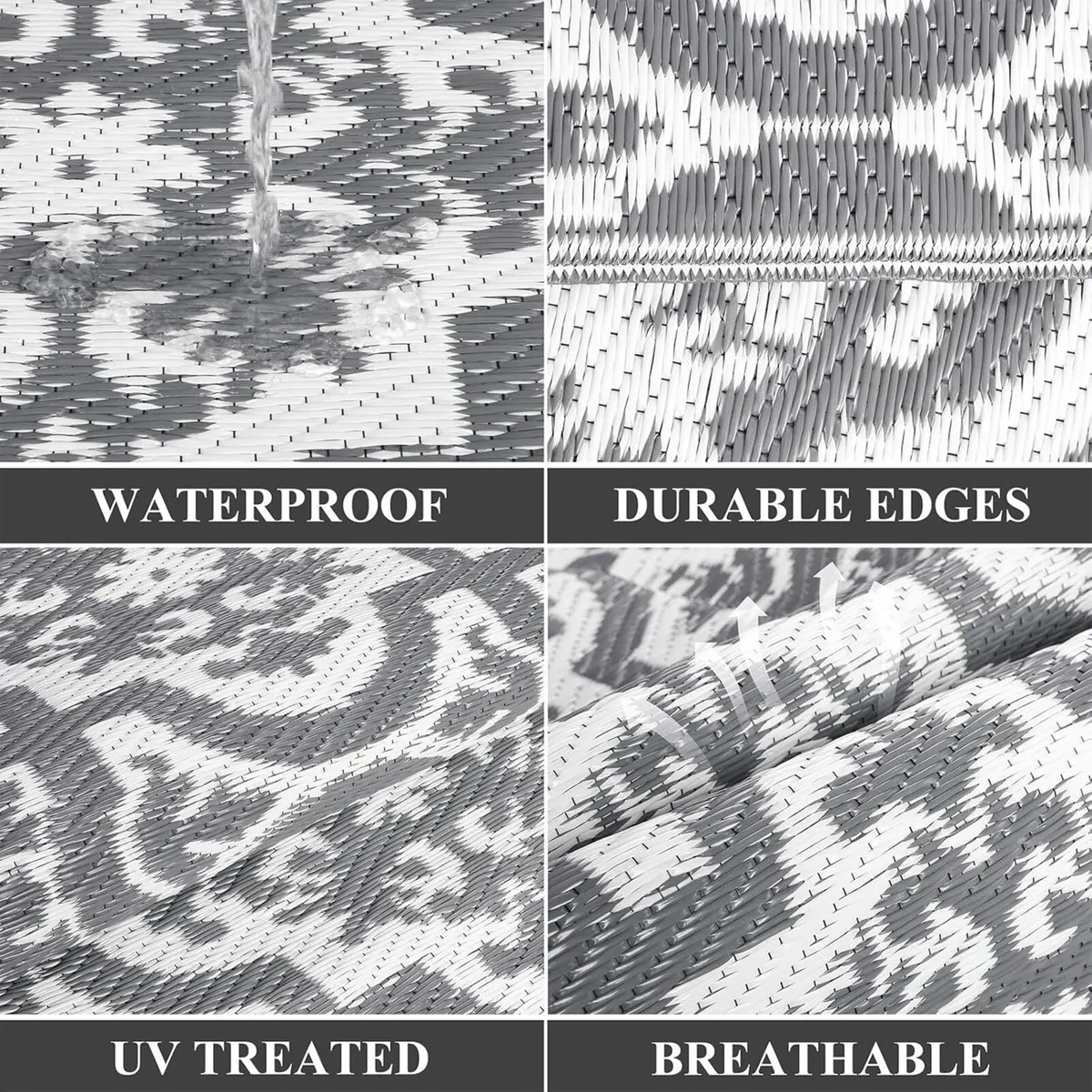 Large Outdoor Rug for Garden 240x300cm Waterproof - Image 4