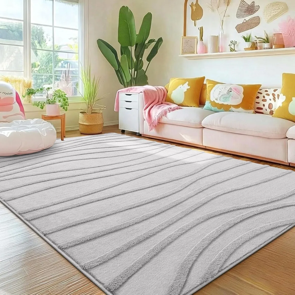 Rugs Living Room 160x220cm Soft Plush Wave - Image 1
