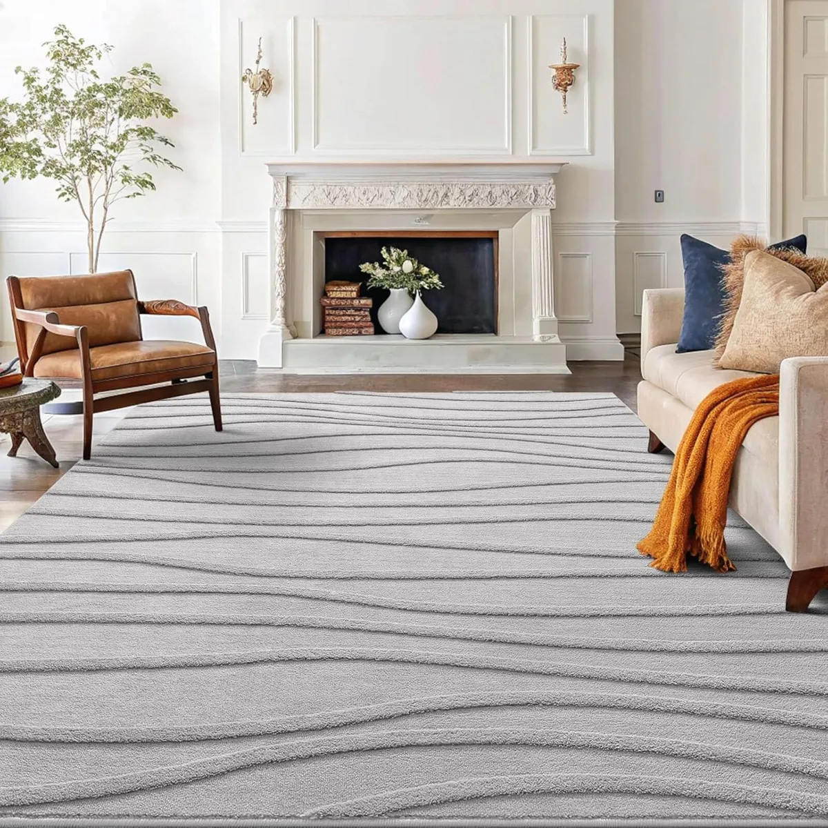 Rugs Living Room 160x220cm Soft Plush Wave - Image 2