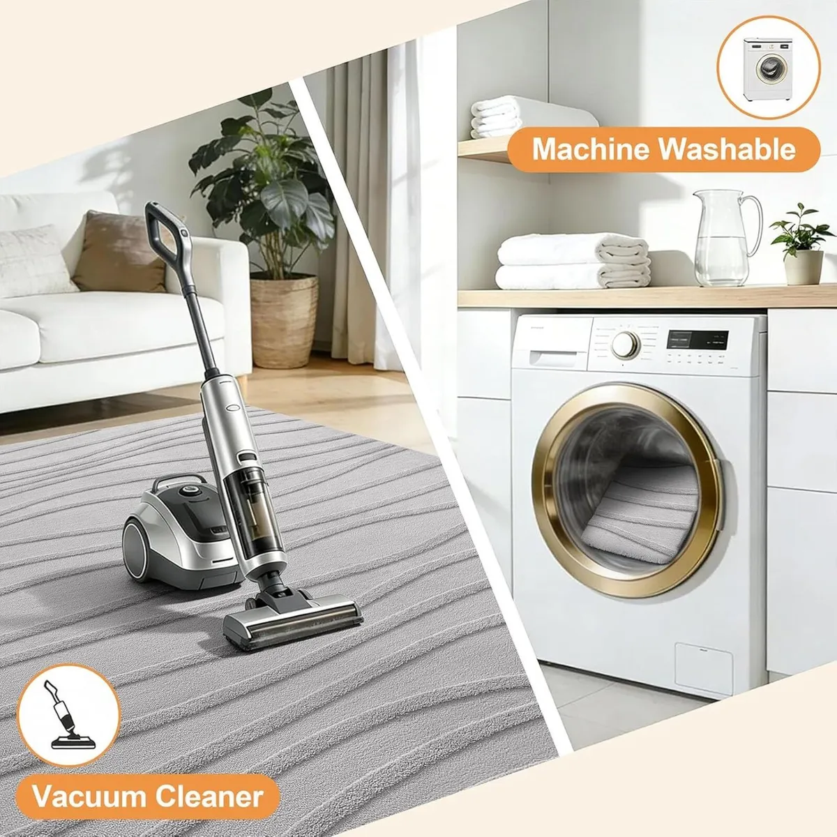 Rugs Living Room 160x220cm Soft Plush Wave - Image 4