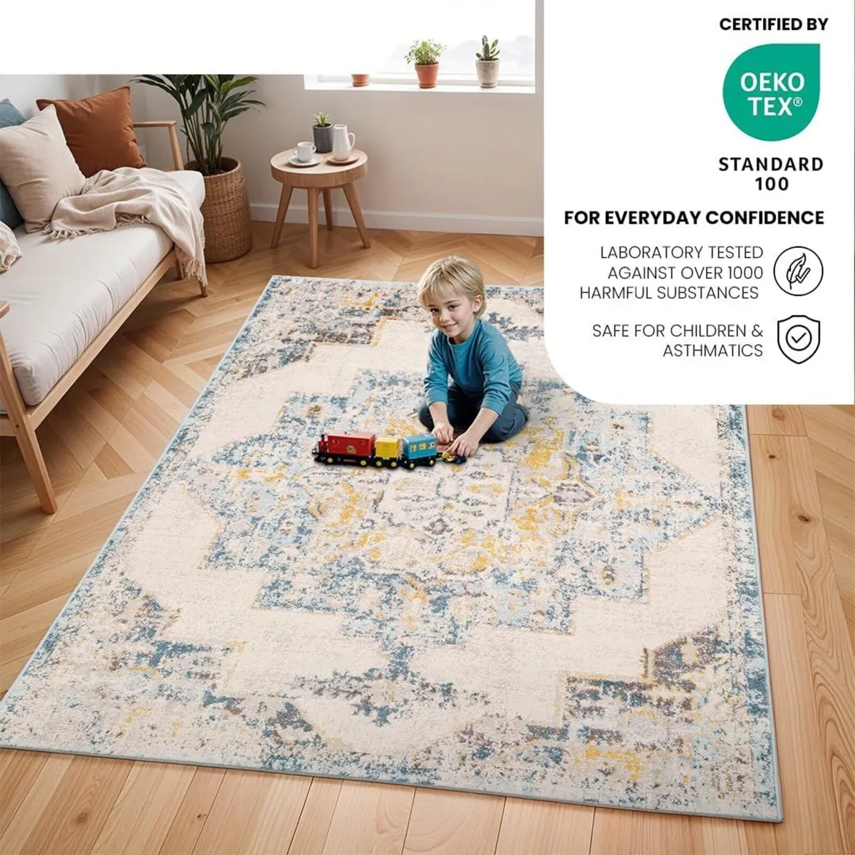 Sun Orlando Vintage Style Floor Covering 160x213 - Image 3