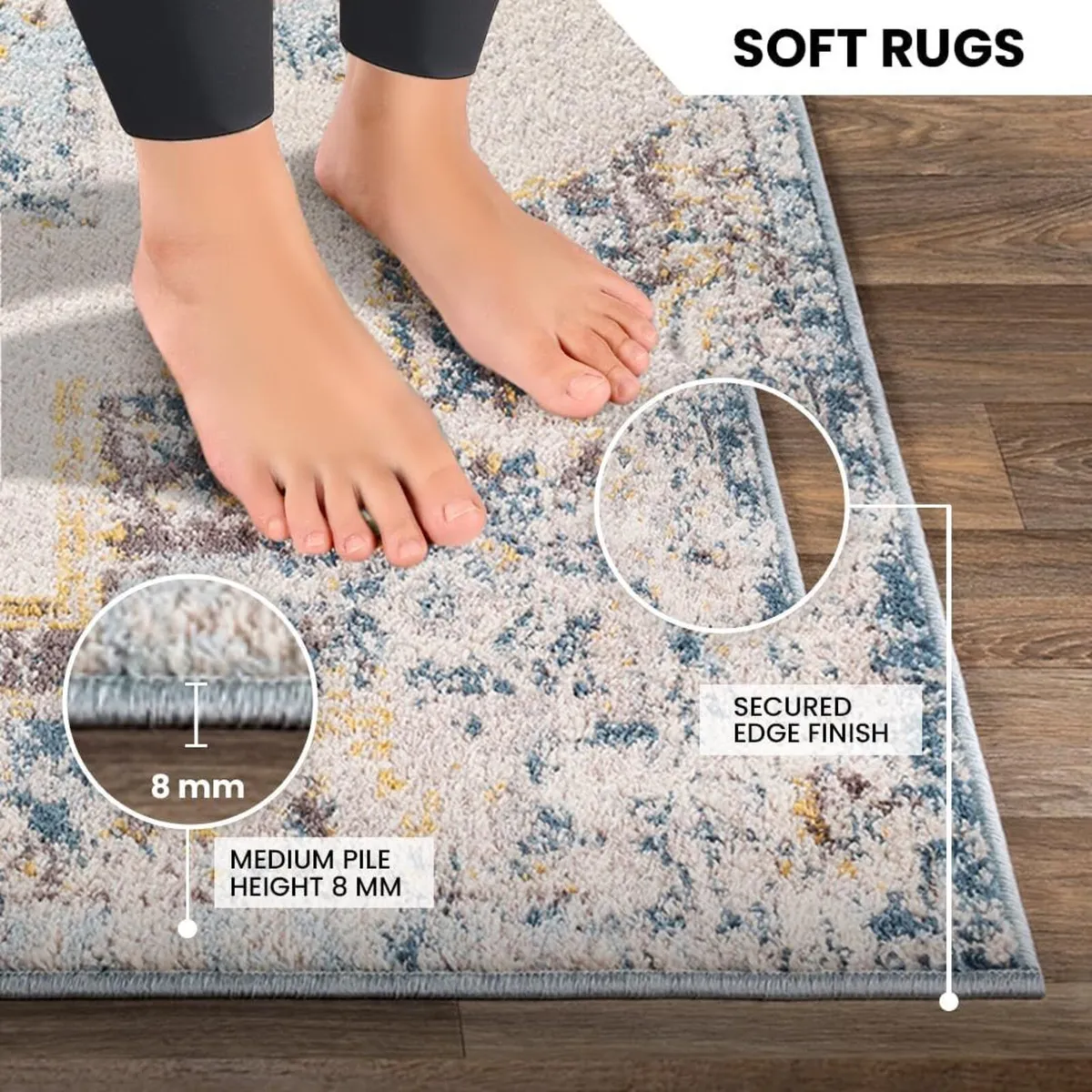 Sun Orlando Vintage Style Floor Covering 160x213 - Image 4