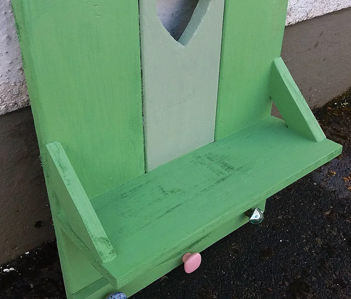 Rustic Quirky floating shelf / coat rack - Image 2