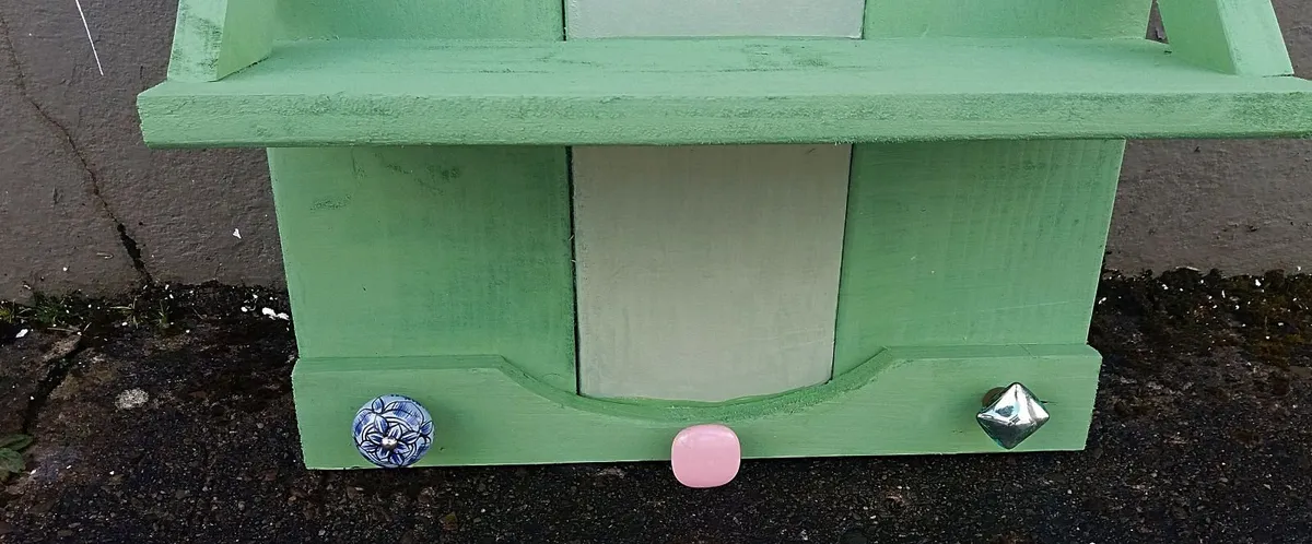 Rustic Quirky floating shelf / coat rack - Image 4