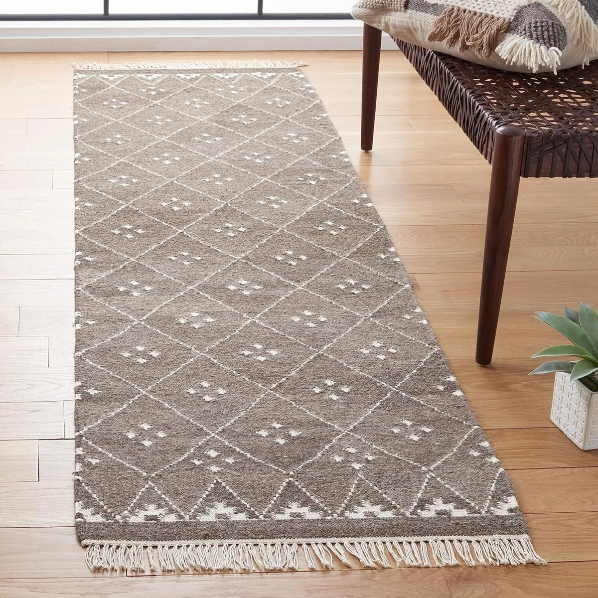 Moroccan Boho Tribal Indoor Flatweave Runner Area - Image 1