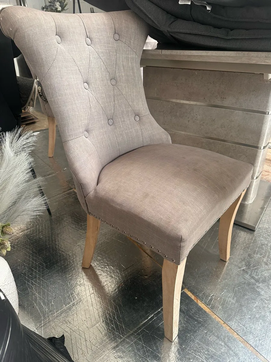 2X Grey Kitchen chairs - Image 1