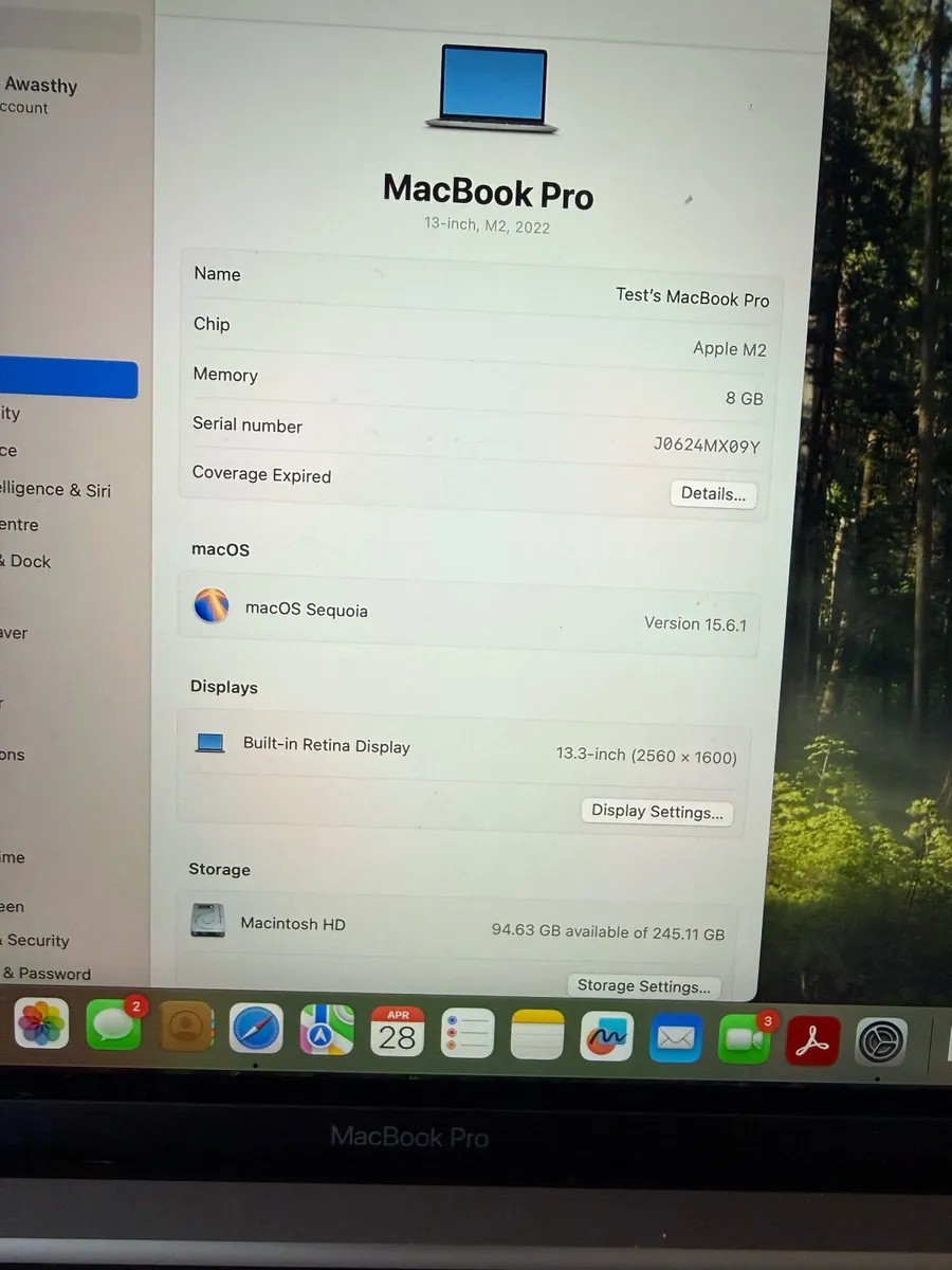 Mac Book Pro, 13-inch, M2, 2022 Laptop - Image 2