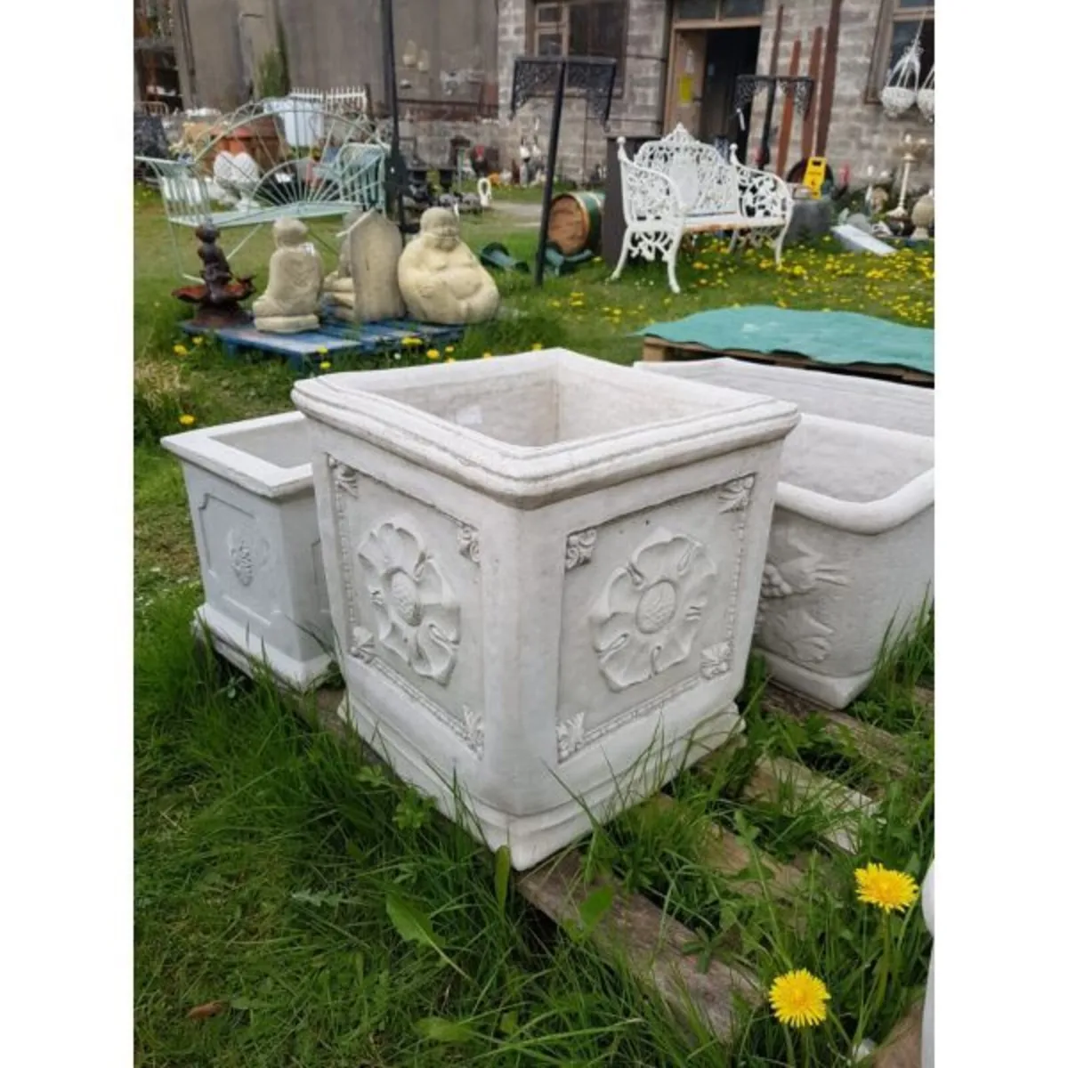 Planter – Square Flower-GL-PL012