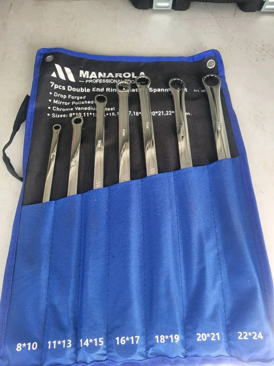 Long reach ring spanner sets