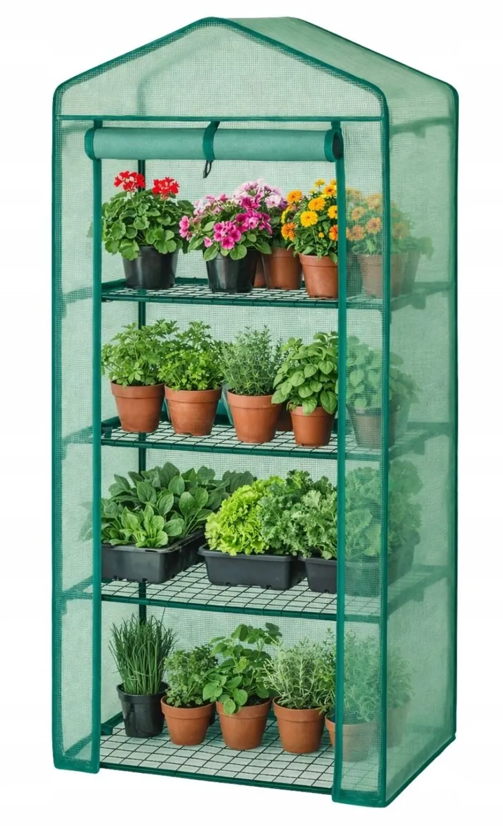 Seedbed with shelves Greenhouse mini tunnel garden - Image 1