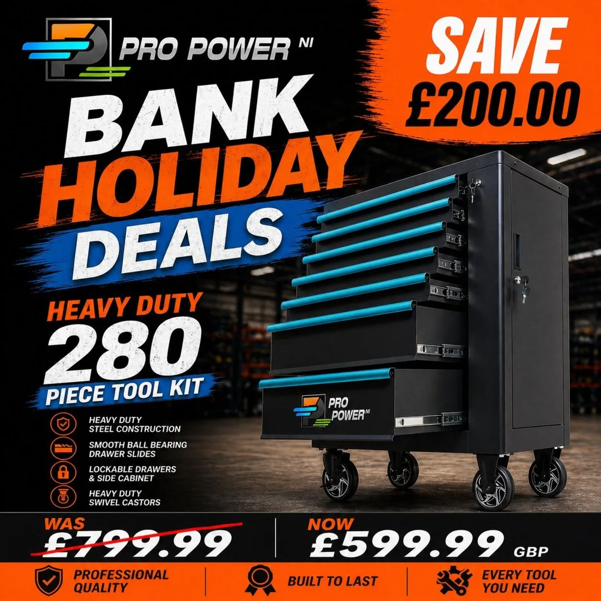 BANK HOLIDAY SALE - Pro Tools - PT-280 Tool Kit - Image 1