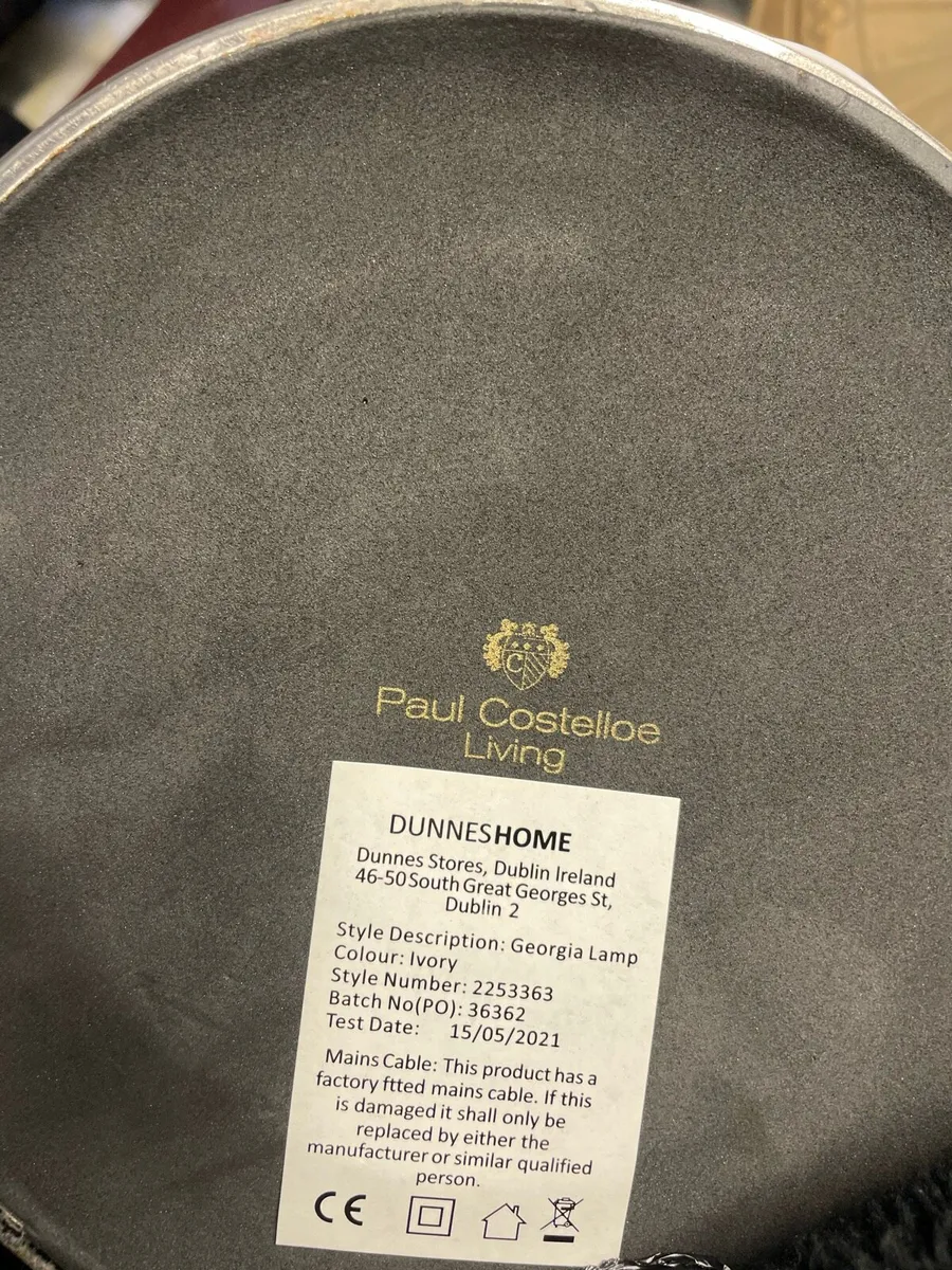 2 x Blue and white ceramic table lamp - Image 4