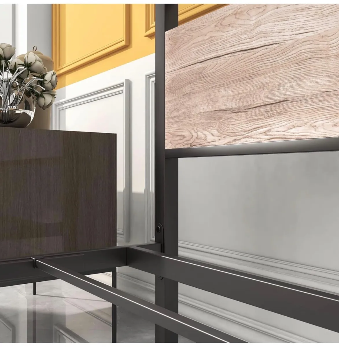 5ft King Bed Frame with Wooden Headboard - Image 4