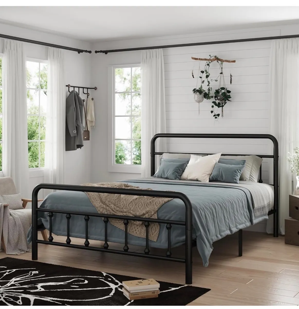 5ft Metal Bed Frame with Victorian Vintage Style - Image 4